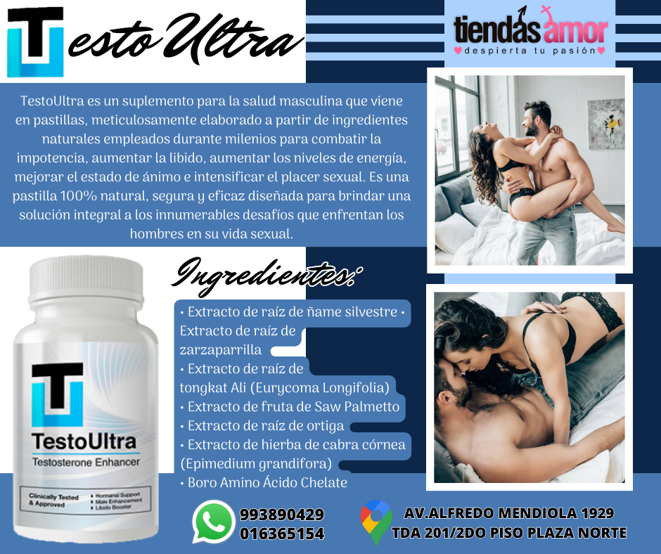 SEXSHOP TESTO ULTRA PRODUCTO 1 - POTENCIADOR SEXUAL