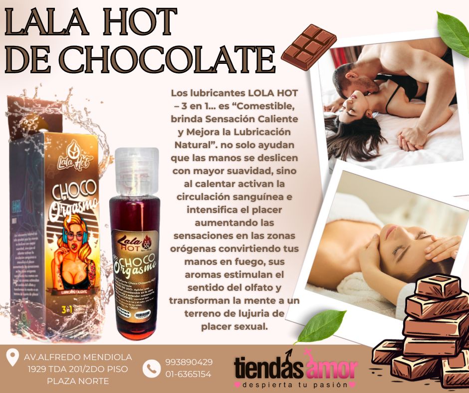 LUBRICANTE LALA HOT DE SABORES 3 EN 1 LUBRICA CALIENTA Y COMESTIBLE