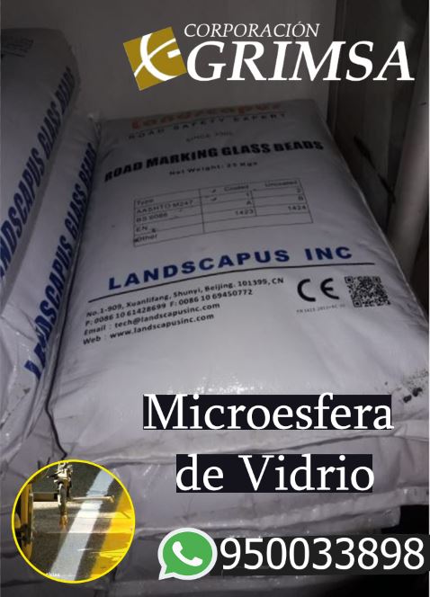 Microesferas de vidrio para pintura de tráfico