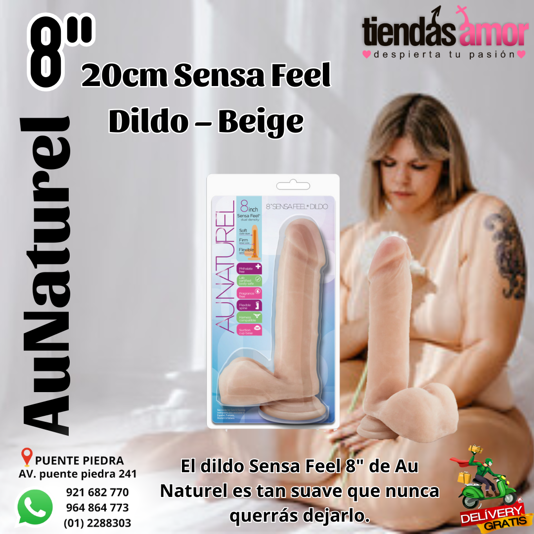 CONSOLADOR Au Naturel 20cm Sensa Feel Dildo Beige WhatsAp921 682 770- 969 889 888 -964