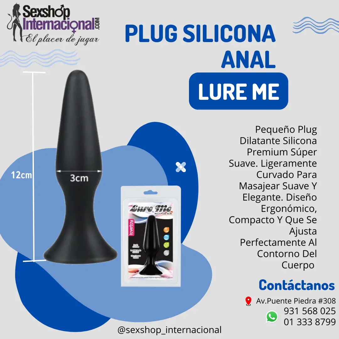 LURE ME PLUG DILATANTE ANAL SILICONADO VARIOS TAMAÑOS SEXSHOP C 931568025 