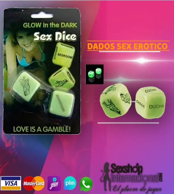 DADOS EROTICOS QUE SE ENCIENDEN EN LA OSCURIDAD SEXSHOP 931568025