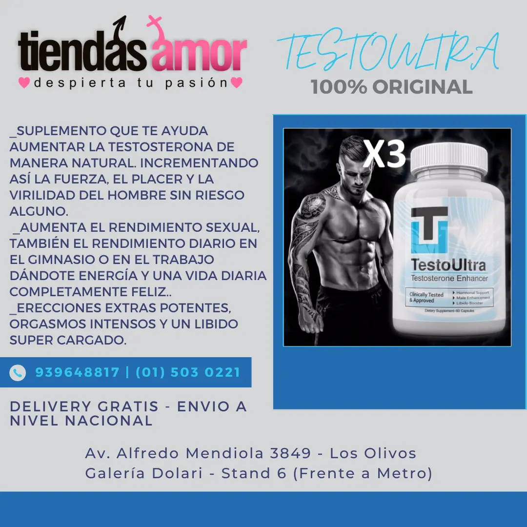 Testo Ultra Potenciador De Testosterona - TIENDAS AMOR IZAGUIRRE