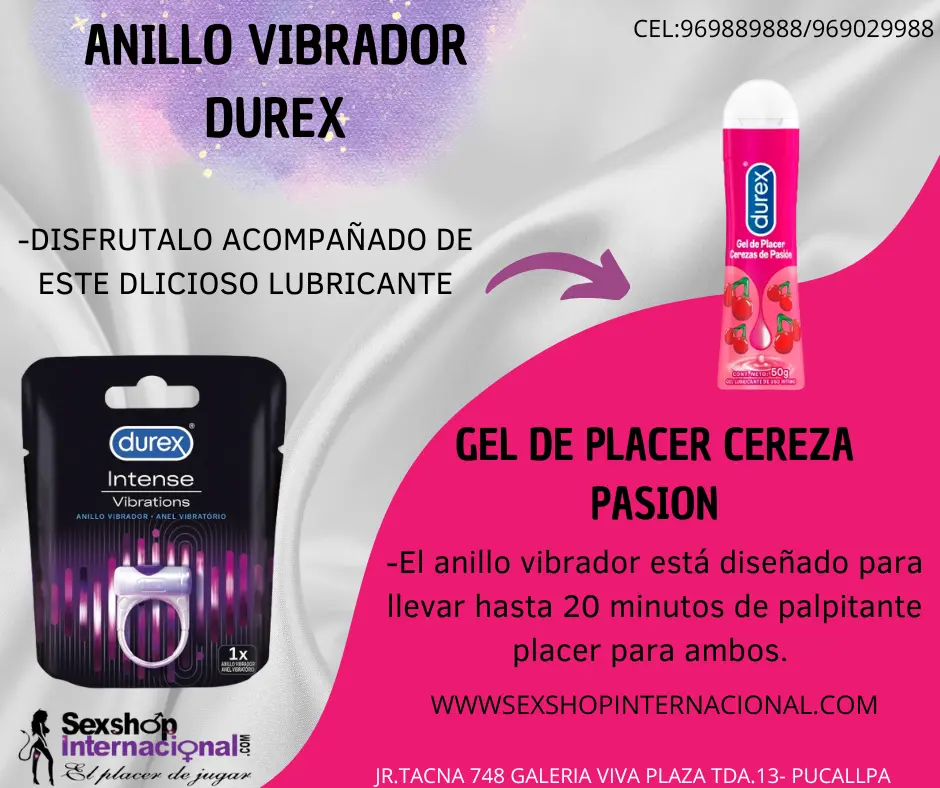 EXPERIMENTA NUEVAS SENSACIONES EN PAREJA CON ESTE FABULOSO ANILLO VIBRADOR-DUREX