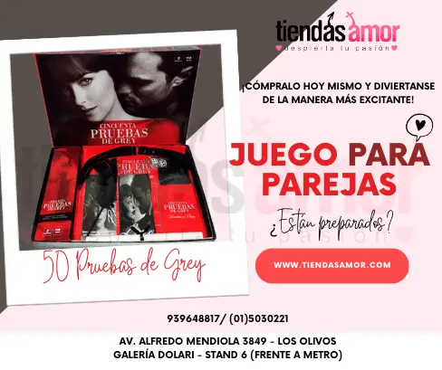 Juego Sexual 50 Pruebas de Grey - TIENDAS AMOR IZAGUIRRE