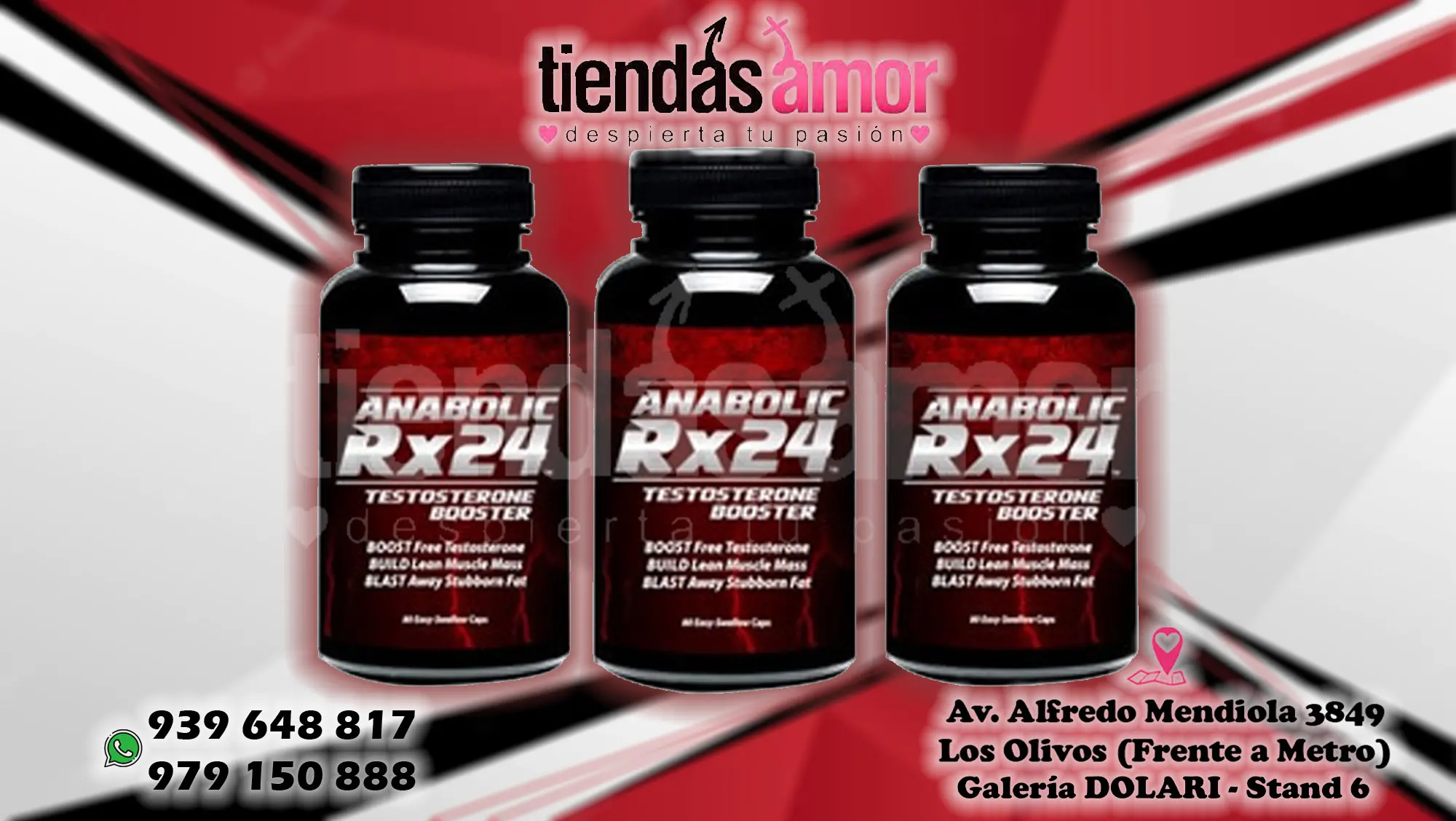 Anabolic RX24 Testosterone aumenta tus niveles hormonales - PERU