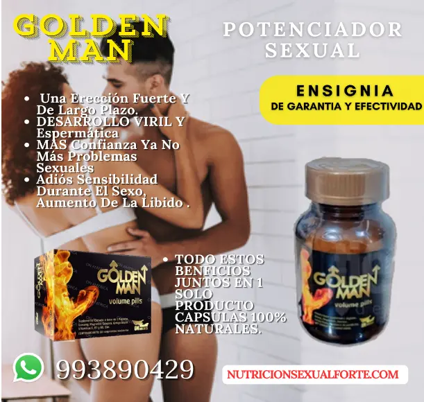 GOLDEN MAN POTENCIADOR DESARROLLADOR VIRIL CONFIANZA EN EL SEXO 993890429