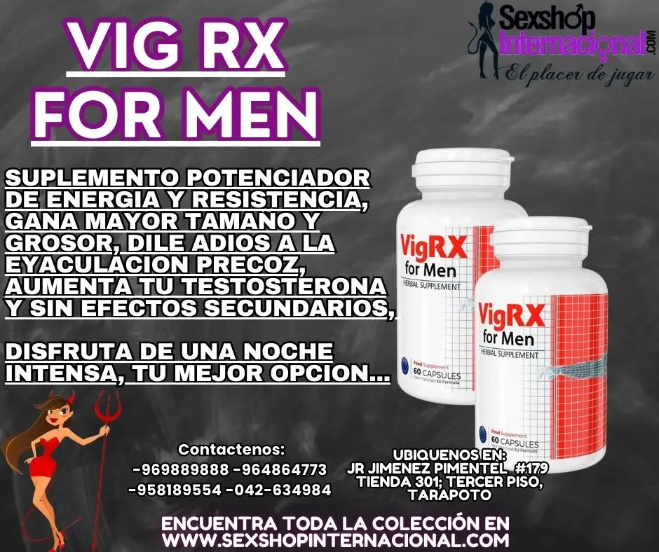 VIgRX FOR MEN MAYOR TAMAÑO Y ENERGIA