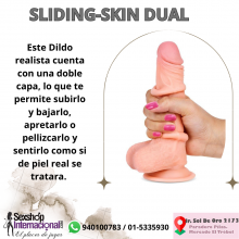 CONSOLADOR SLIDING DONG 8 DOBLE CAPA