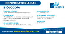 CAS N° 225: BIÓLOGO/A Vacantes: 1