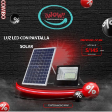 Luz Led con Pantalla Solar